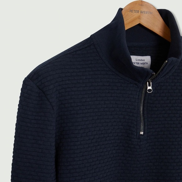 MENS PETER WERTH 1/4 zip sweater - Picture 2 of 11